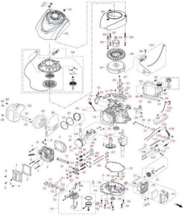 Subaru engine parts EA190V